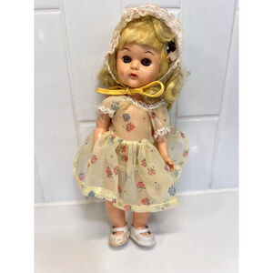 Vintage 8" Walker Doll Blonde Hair 1950's Sleep Eyes Head Moves